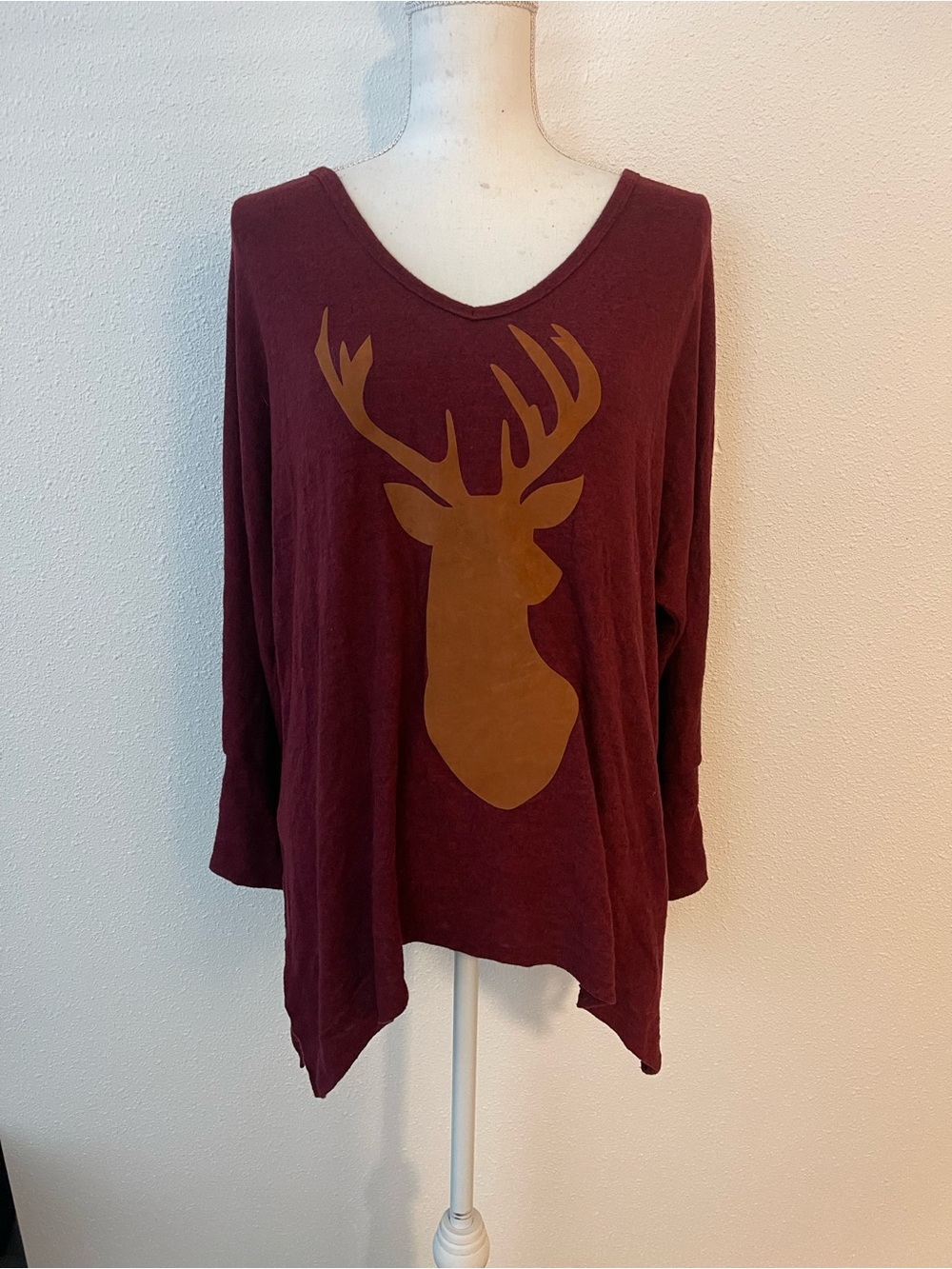 Silvergate Burgundy Crewneck Sweater - Large